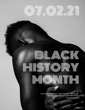 Black History Month Flyer Template