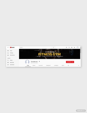 Fitness Gym YouTube Channel Template