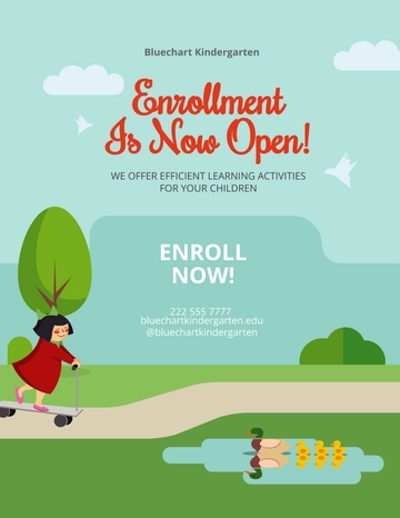 Free Simple Kindergarten Flyer Template to Edit Online Free Simple Kindergarten Flyer Template to Edit Online