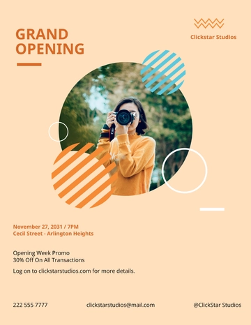 Free Photography Studio Flyer Template to Edit Online