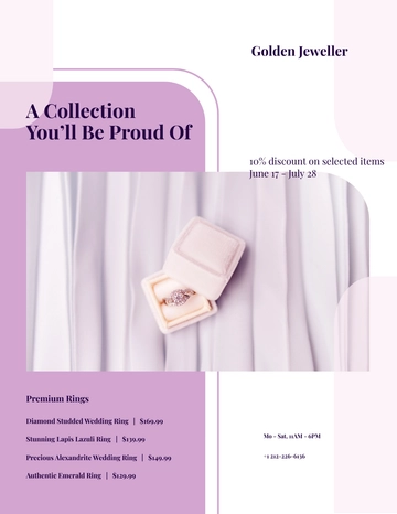 Free Jewelry Promotion Flyer Template to Edit Online