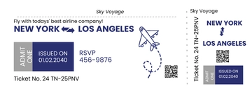 Free Airline Ticket Invitation Template to Edit Online