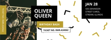 Free Birthday Event Ticket Template to Edit Online