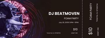 Free DJ Event Ticket Template to Edit Online