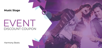 Free Event Discount Coupon Template to Edit Online