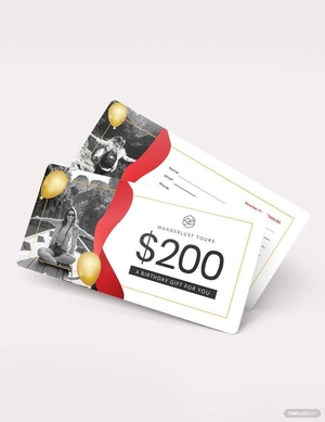 Birthday Travel Voucher Template