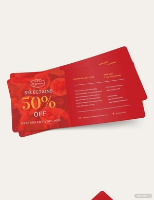 Blank Restaurant Voucher Template