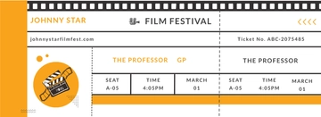 Free Blank Movie Ticket Template to Edit Online
