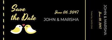 Free Blank Wedding Ticket Template to Edit Online
