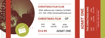 Free Christmas Movie Ticket Template to Edit Online