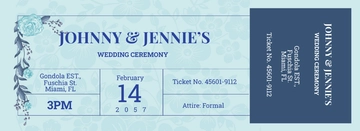 Free Creative Wedding Ticket Template to Edit Online