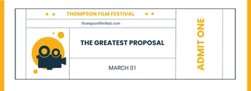 Free Minimal Movie Ticket Template to Edit Online