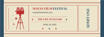 Free Retro Movie Ticket Template to Edit Online