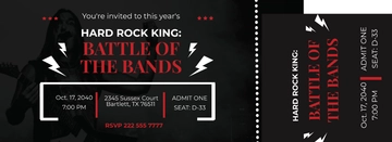 Free Simple Ticket Invitation Template to Edit Online