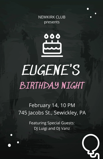 Free Chalkboard Birthday Poster Template to Edit Online