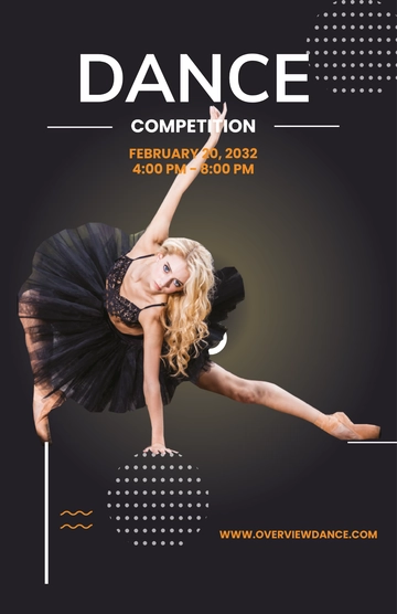 Free Dance Contest Poster Template to Edit Online