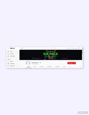 YouTube Channel Art Gym Template