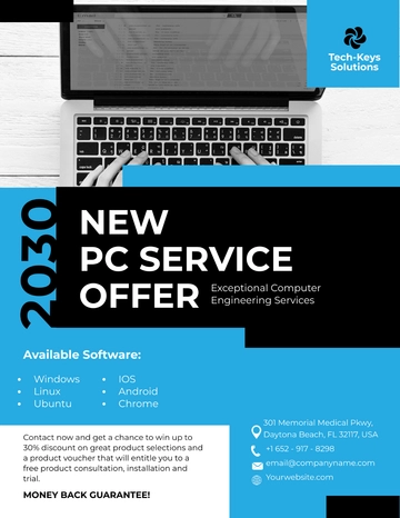 Free Computer Engineering Flyer Template to Edit Online