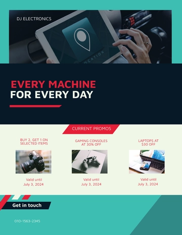 Free Electronic Company Flyer Template to Edit Online
