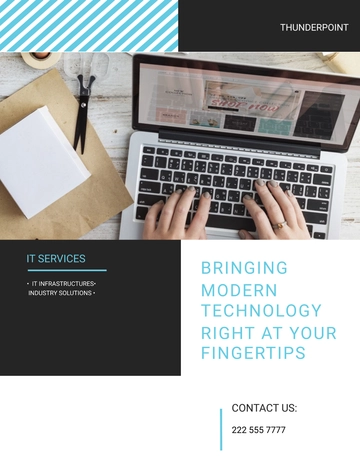 Free IT Services Flyer Template to Edit Online