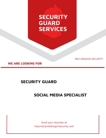 Free Security Guard Services Flyer Template to Edit Online