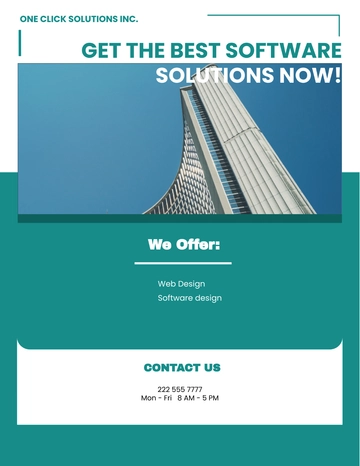 Free Software Developer Flyer Template to Edit Online