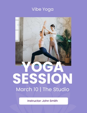 Free Yoga Instructor Flyer Template to Edit Online