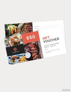 Simple Food Gift Voucher Template