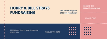 Free Fundraising Event Ticket Template to Edit Online