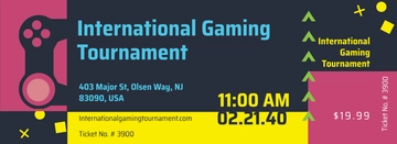 Free Gaming Event Ticket Template to Edit Online