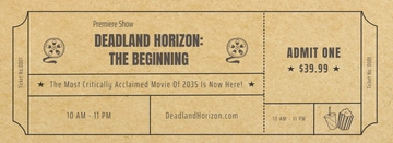 Free Movie Event Ticket Template to Edit Online
