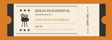 Free Old School Movie Ticket Template to Edit Online