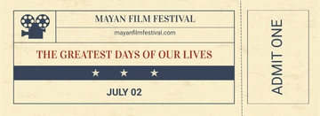 Free Old Time Movie Ticket Template to Edit Online