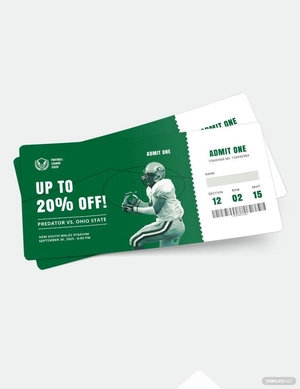 Football Ticket Voucher Template