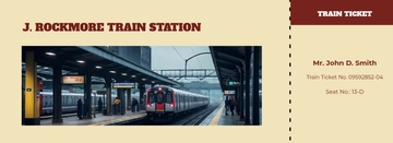 Free Train Ticket Template to Edit Online