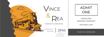 Free Train Wedding Ticket Template to Edit Online