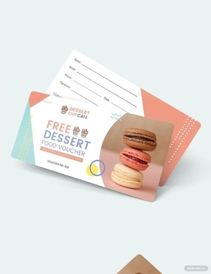 Dessert Food Voucher Template
