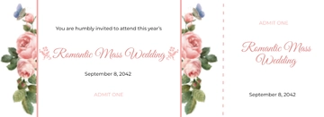 Free Wedding Event Ticket Template to Edit Online