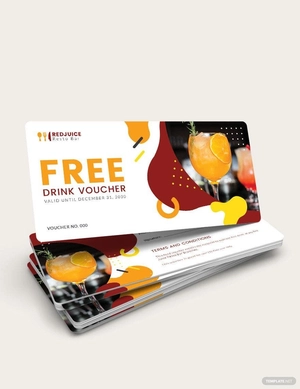 Drink Food Voucher Template