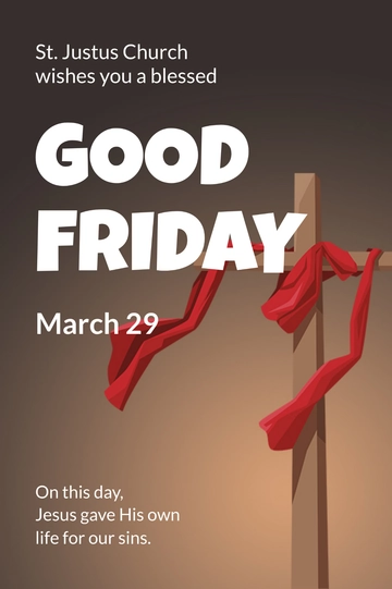 Free Good Friday Church Tumblr Post Template to Edit Online
