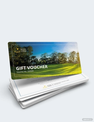 Golf Gift Voucher Template