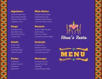 Free Mexican Dinner Menu Template to Edit Online