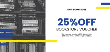 Free Book Store Shopping Voucher Template to Edit Online
