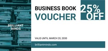 Free Business Book Voucher Template to Edit Online