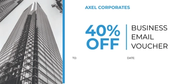 Free Business Email Voucher Template to Edit Online