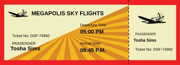 Free Retro Boarding Pass Airline Ticket Template to Edit Online
