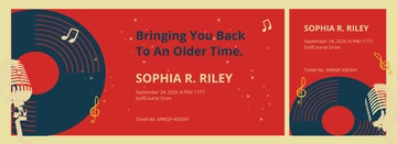 Free Retro Concert Ticket Template to Edit Online