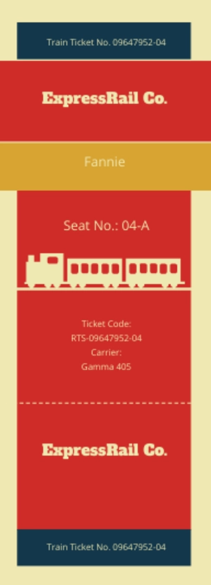Free Retro Train Ticket Template to Edit Online