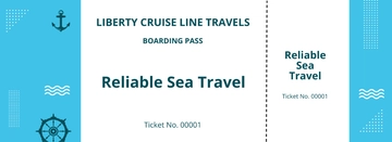 Free Cruise Travel Ticket Template to Edit Online