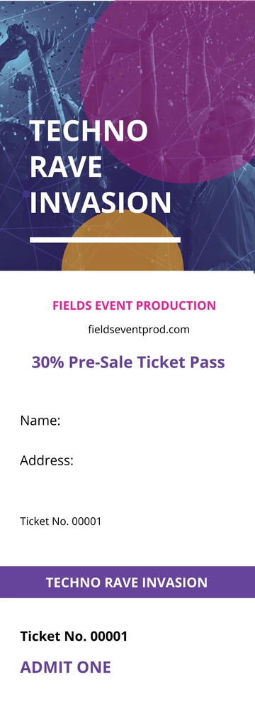 Free Festival Sale Ticket Template to Edit Online